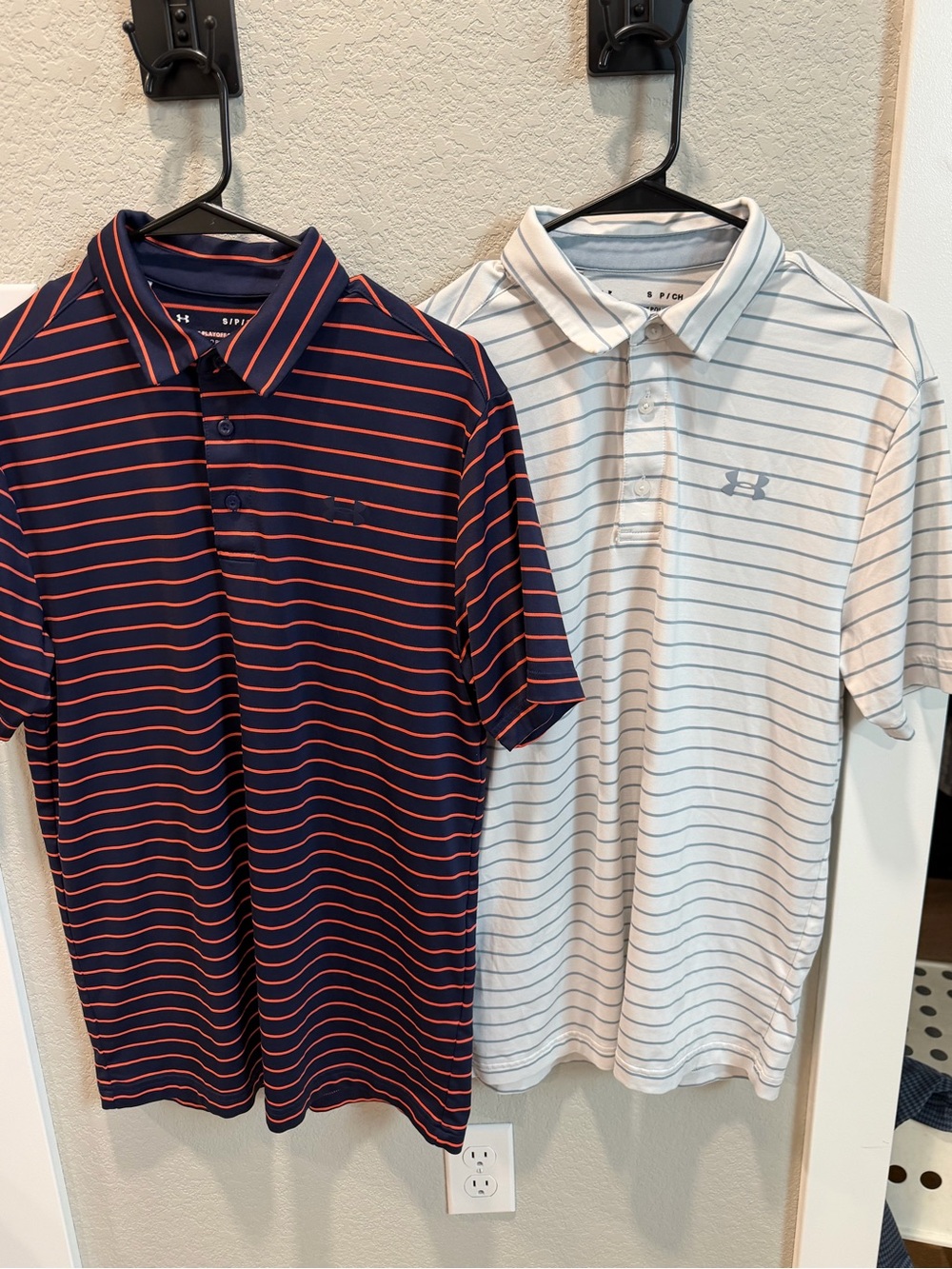 Under Armour Men’s Stripe Performance Polo - Navy/Red & White/Blue